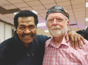 A starlit night: Grammy winner Bobby Rush with Rockabilly hall-of-famer George Scaife of the Highway 49 Blues Band. Credit: Cindy Tutt Scaife Photography