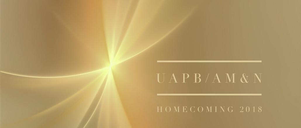 UAPB Homecoming 2018 UAPB Homecoming 2018. Gold banner with sparkle. Copyright 2018 pbjunction.com