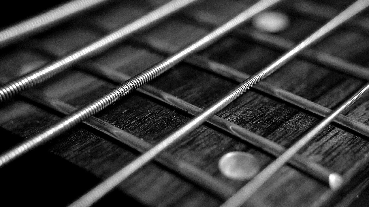 Acoustic guitar fingerboard. Credit: Mike Foster / Pixabay