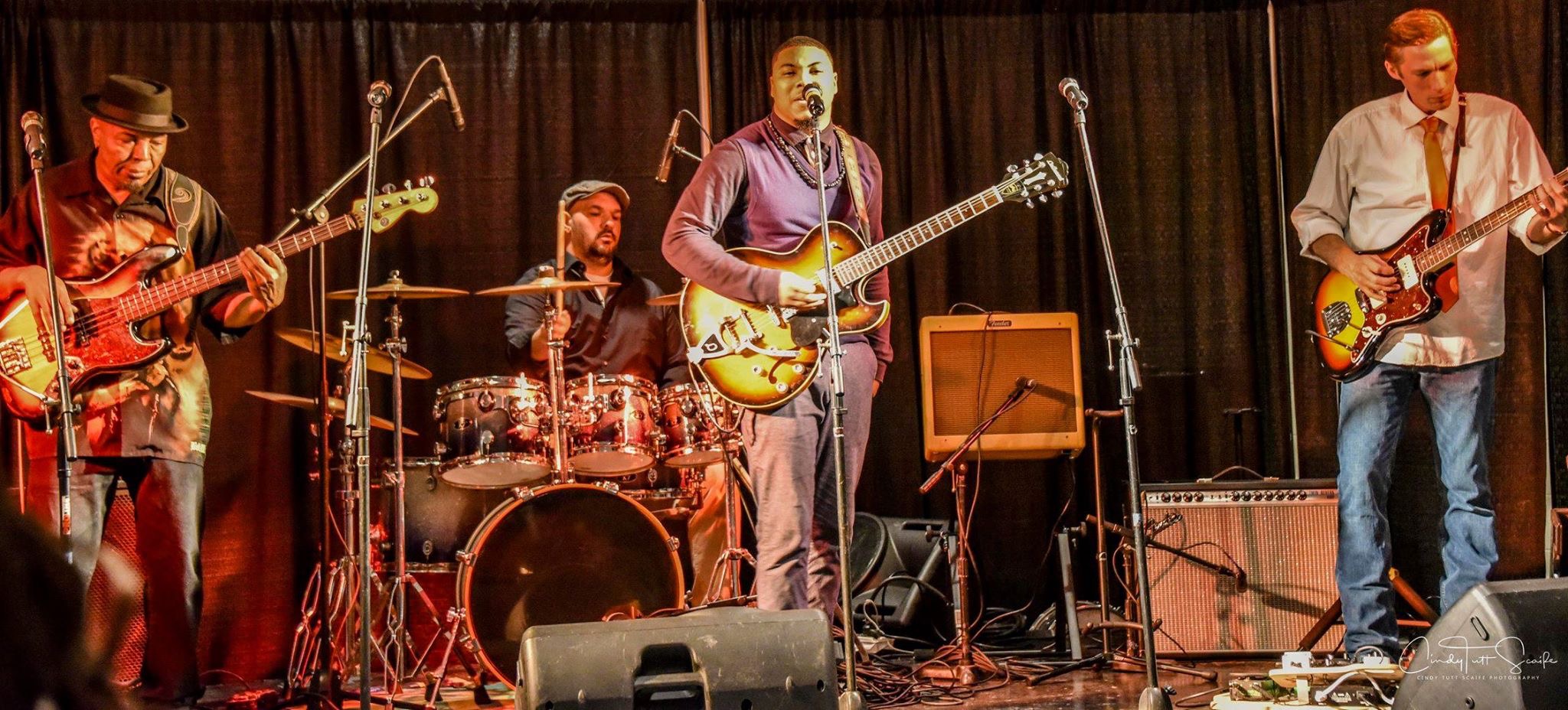 The Brian Austin Band with Marcus “Mookie” Cartwright at the Bobby Rush Tribute on Friday, November 30, 2018, in Pine Bluff, AR. Credit: Cindy Tutt Scaife Photography